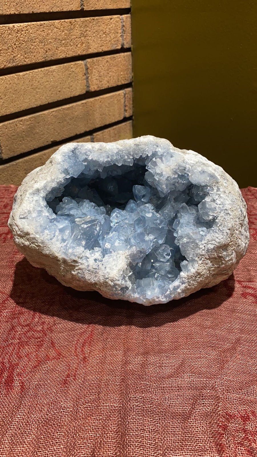 Celestite Geode Altar Stone