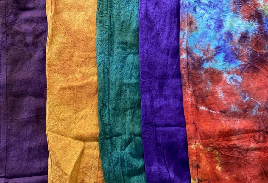 Cotton Bhutani Trim & Cuff Pants - Tie-Dye