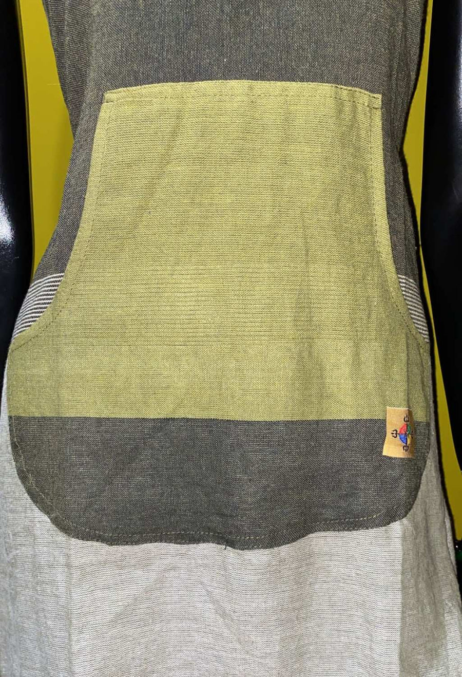 Cotton Front Pocket Hoodie Dress - Tri Color