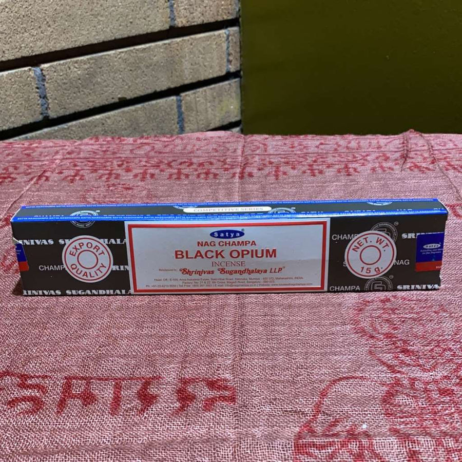 Satya Black Opium Stick Incense - 15 Gram Pack
