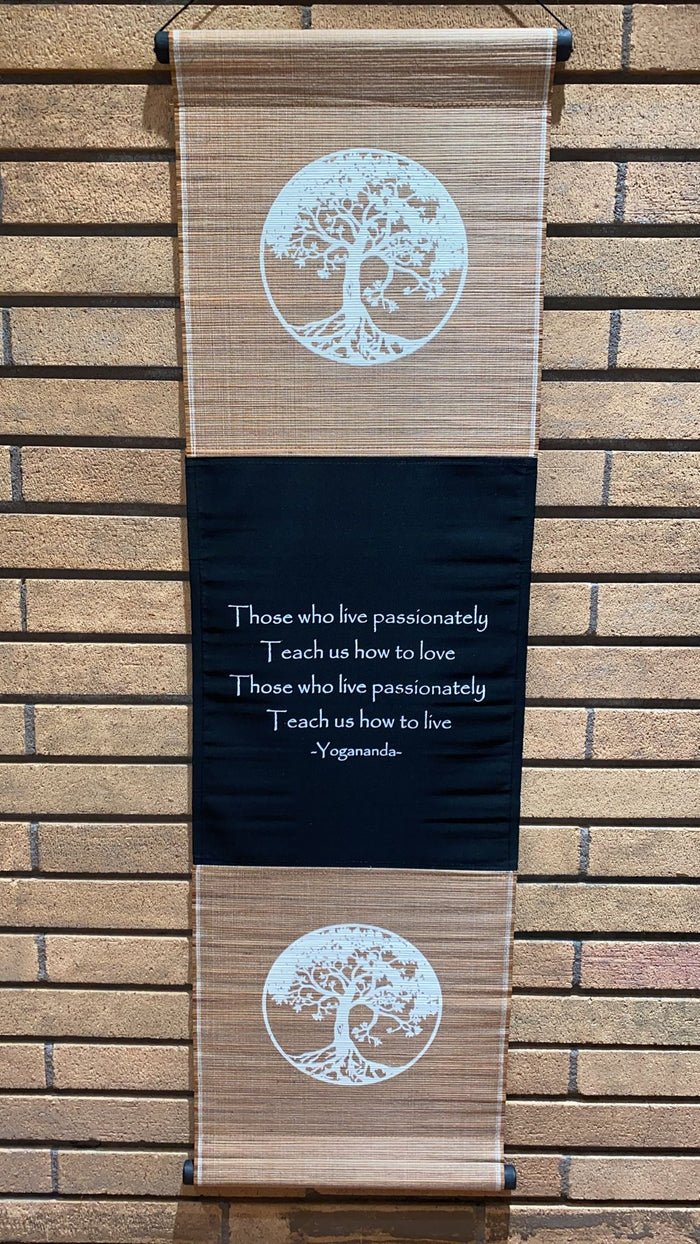 Live Passionately Bamboo Yogananda Banner (XL)