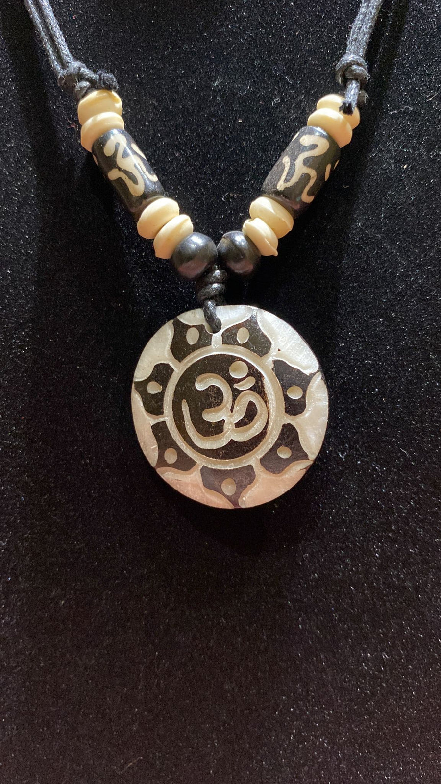 om lotus necklace