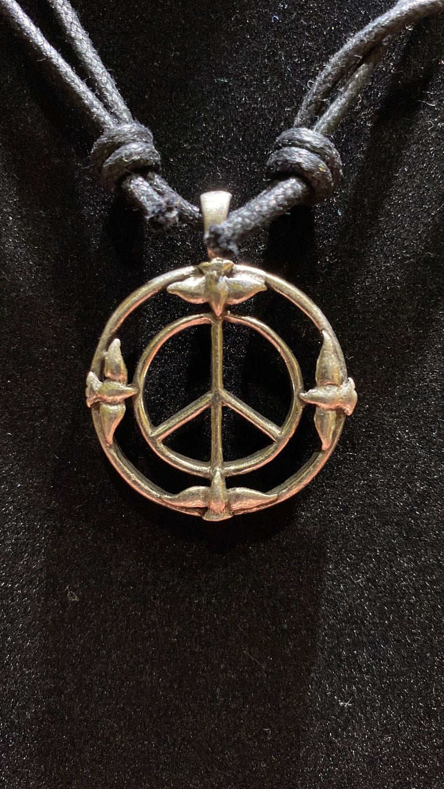 Peace Mixed Metal Necklace