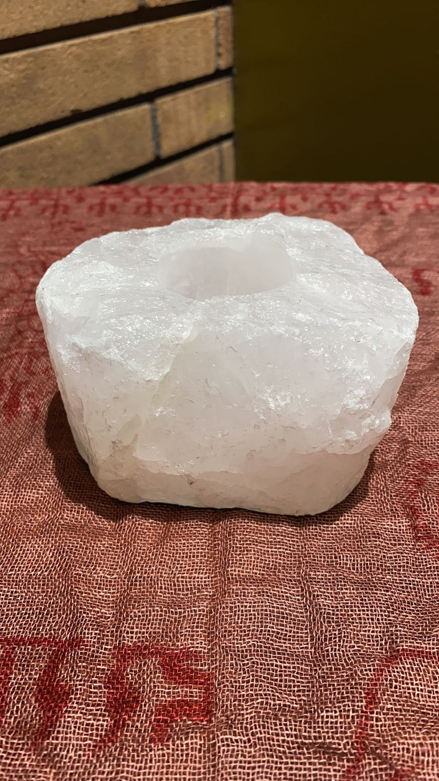 quartz candle holder