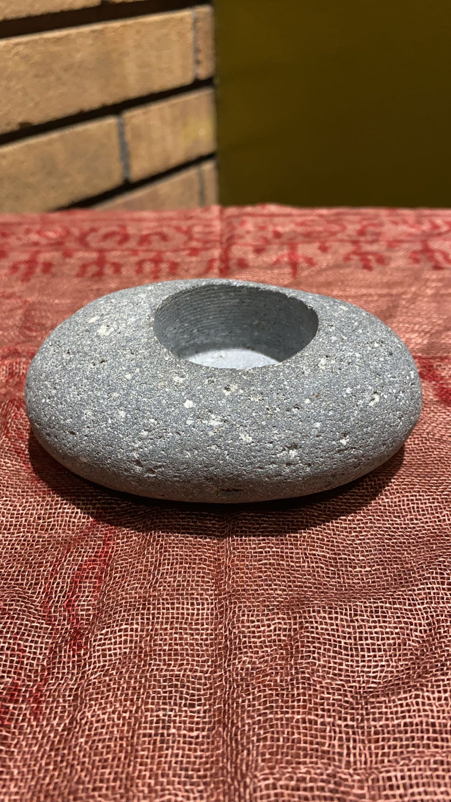 pebble candle holder