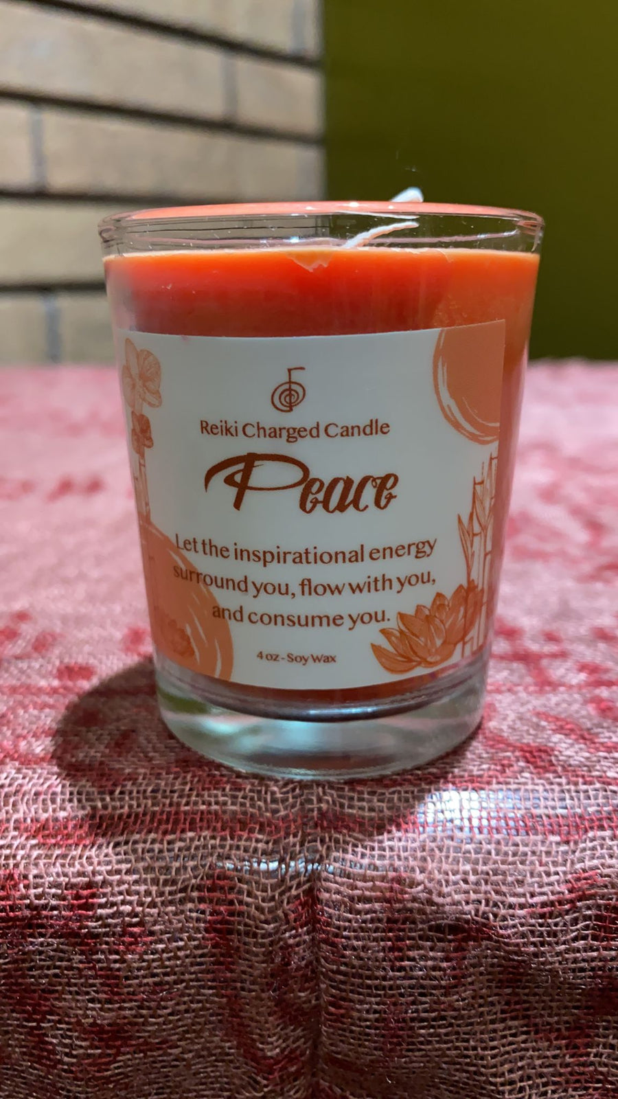 peace scented candle