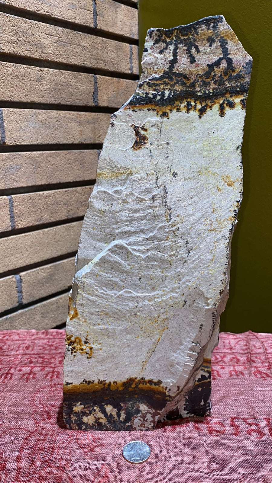 Dendrite Slab Altar Stone
