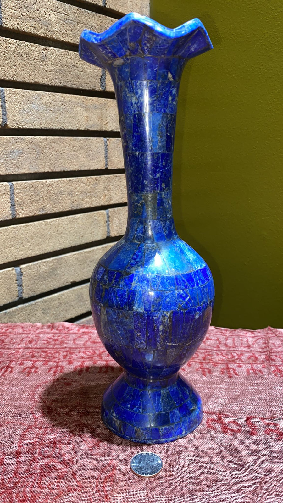 Lapis Lazuli Mosaic Inlay Vase