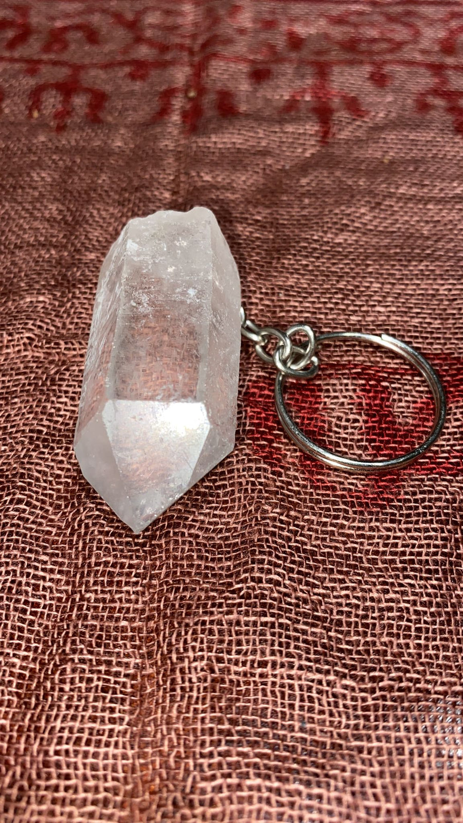 quartz crystal keychain