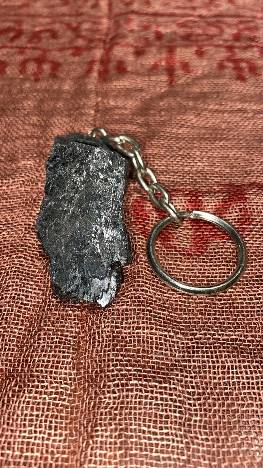 black tourmaline keychain