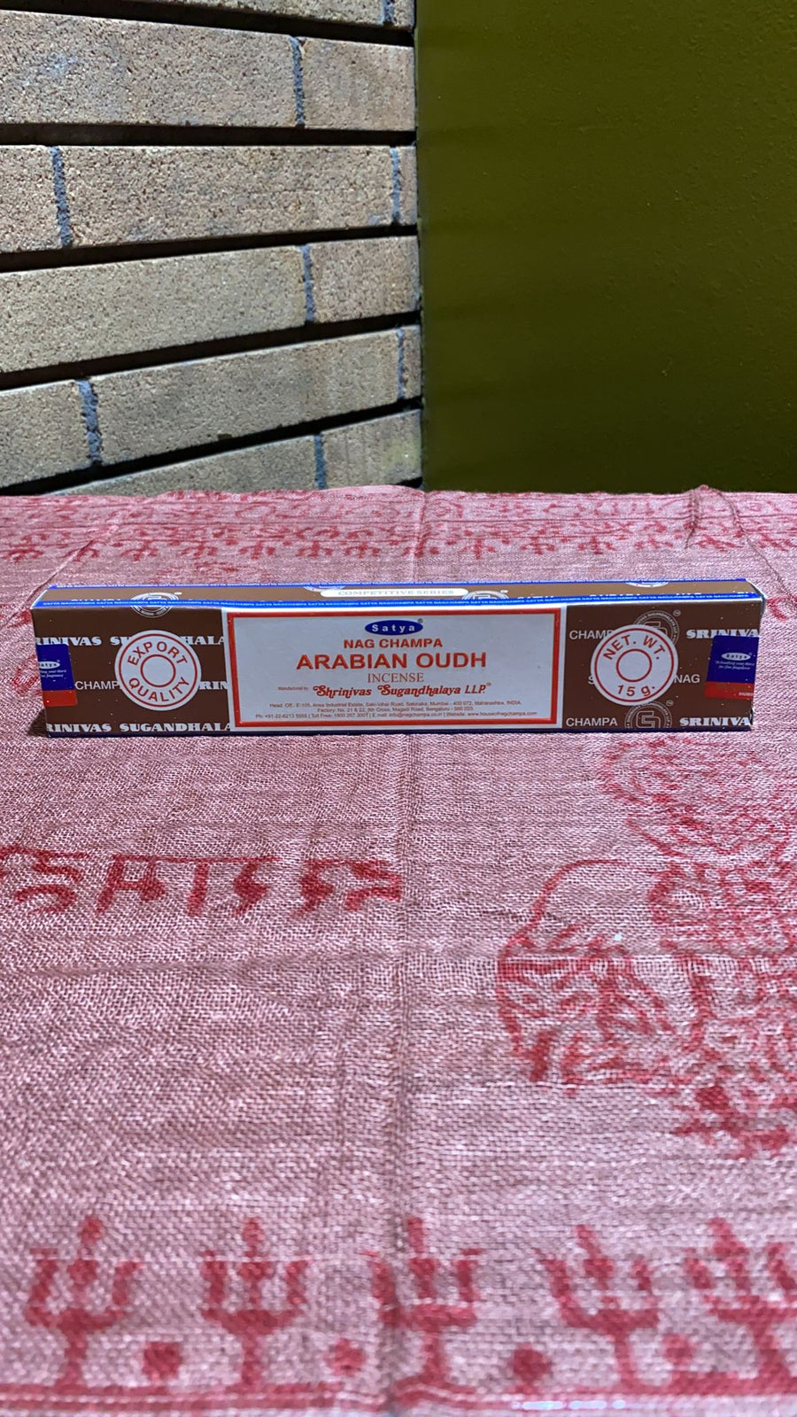 Satya Arabian Oudh Stick Incense - 15 Gram Pack