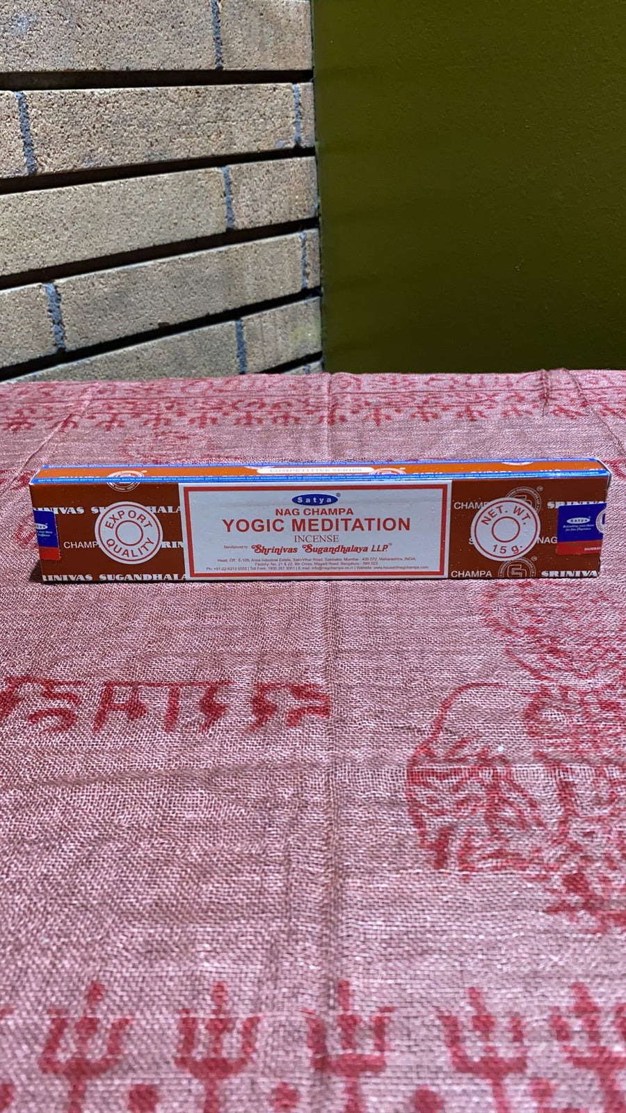 Satya Yogic Meditation Stick Incense - 15 Gram Pack