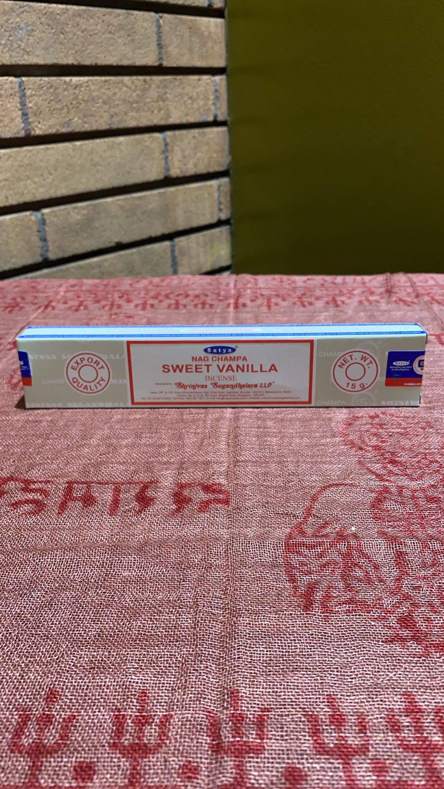 Satya Sweet Vanilla Stick Incense - 15 Gram Pack