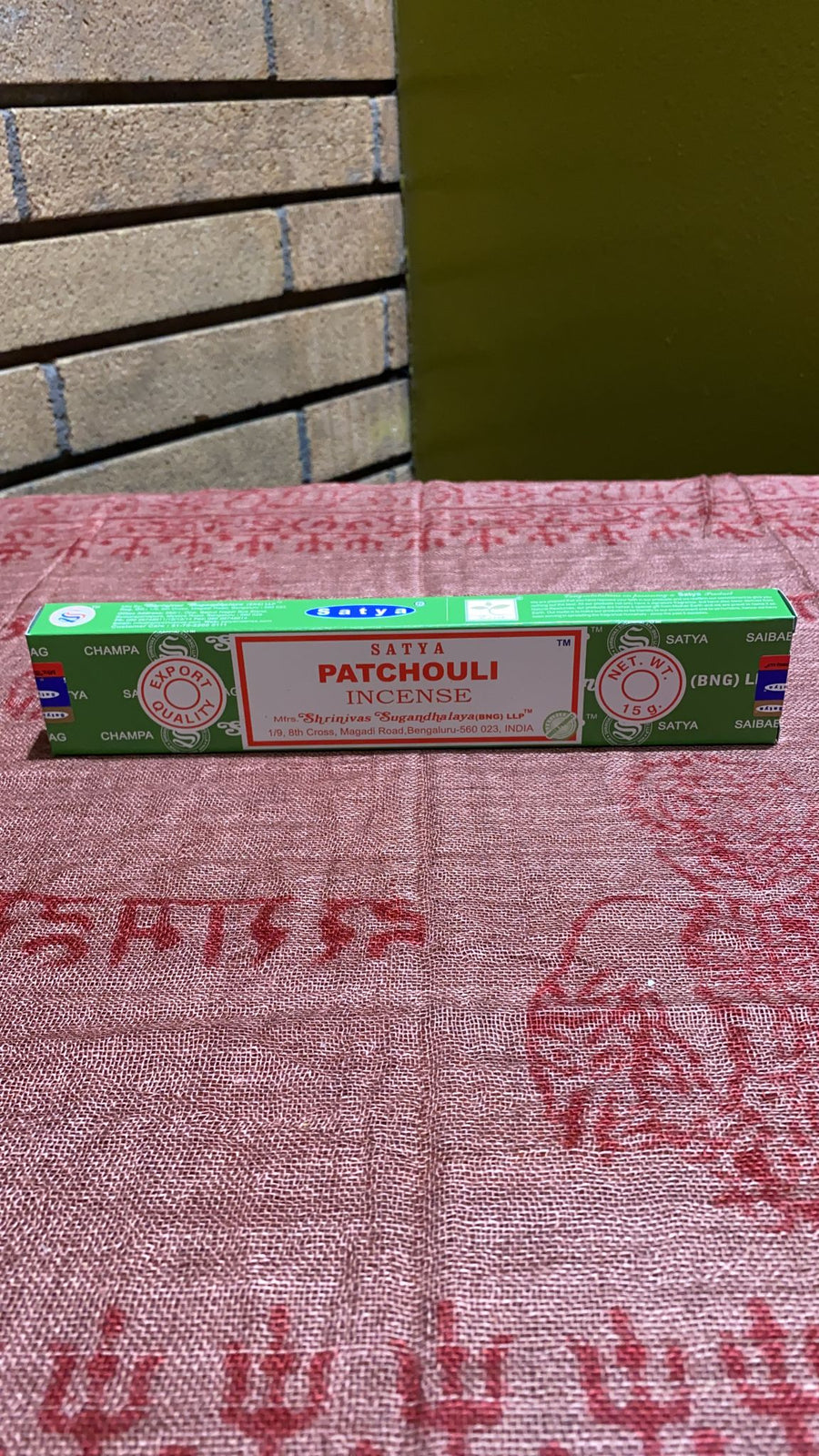 Satya Patchouli Stick Incense - 15 Gram Pack