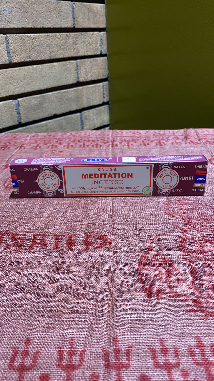 Satya Meditation Stick Incense - 15 Gram Pack