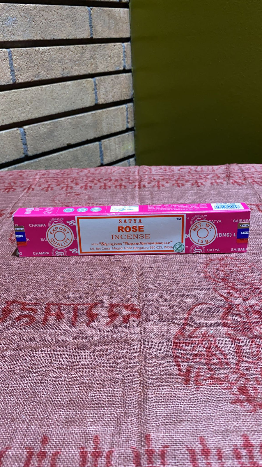 Satya Rose Stick Incense - 15 Gram Pack