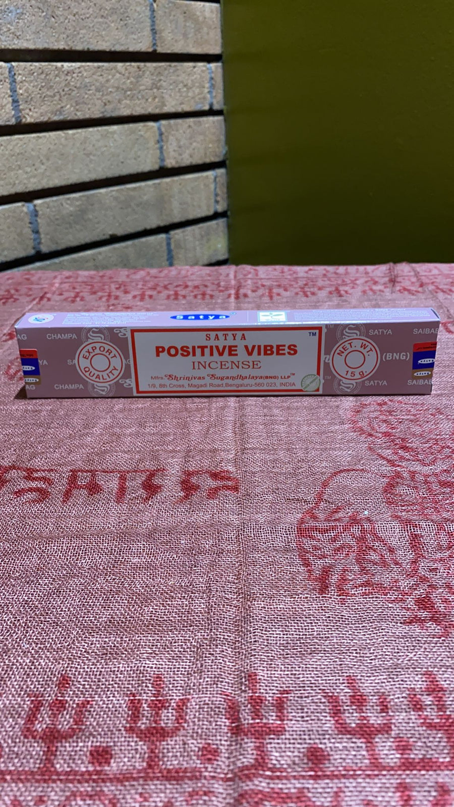 Satya Positive Vibes Stick Incense - 15 Gram Pack