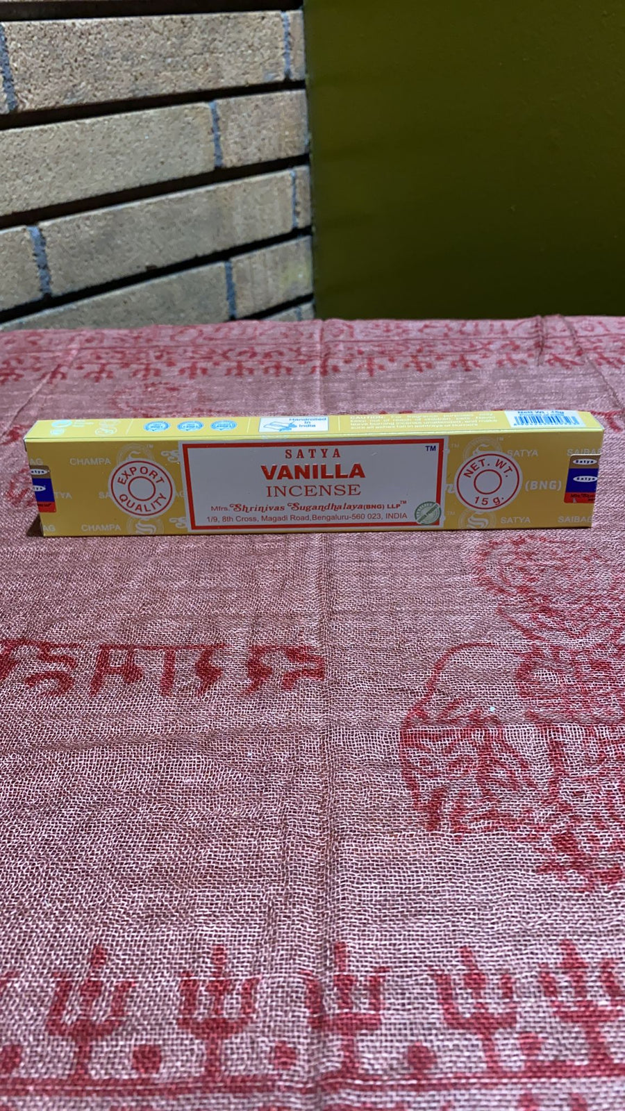 Satya Vanilla Stick Incense - 15 Gram Pack