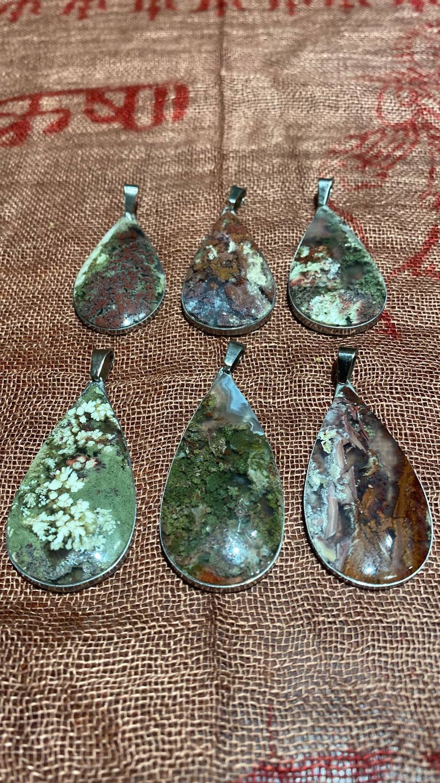Moss Agate Pendant for sale