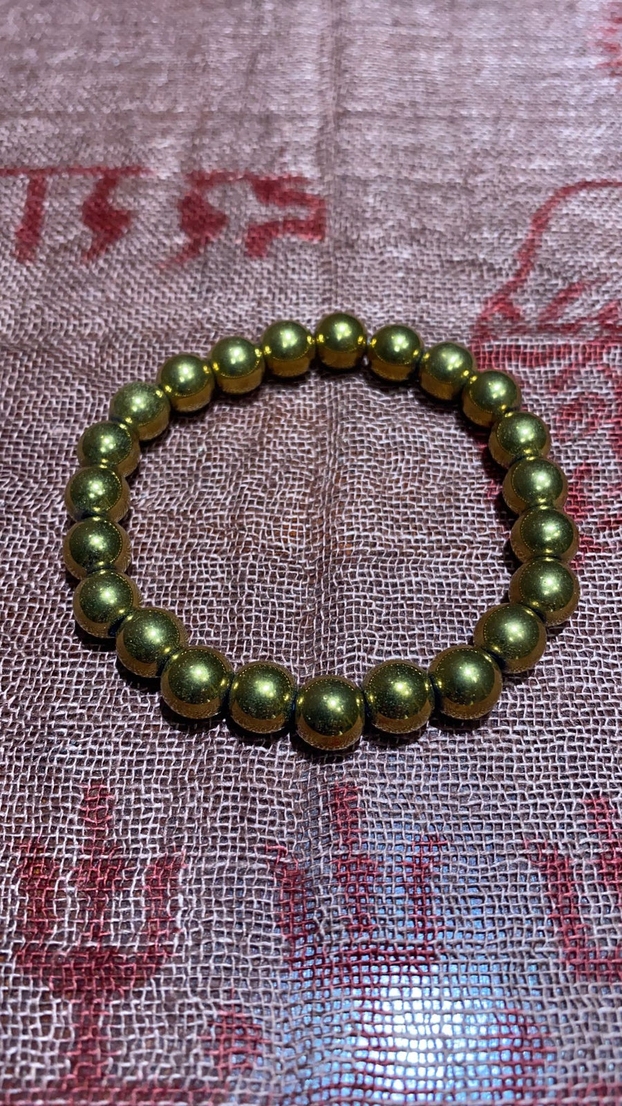 Brass Plated Hematite Bead Bracelet