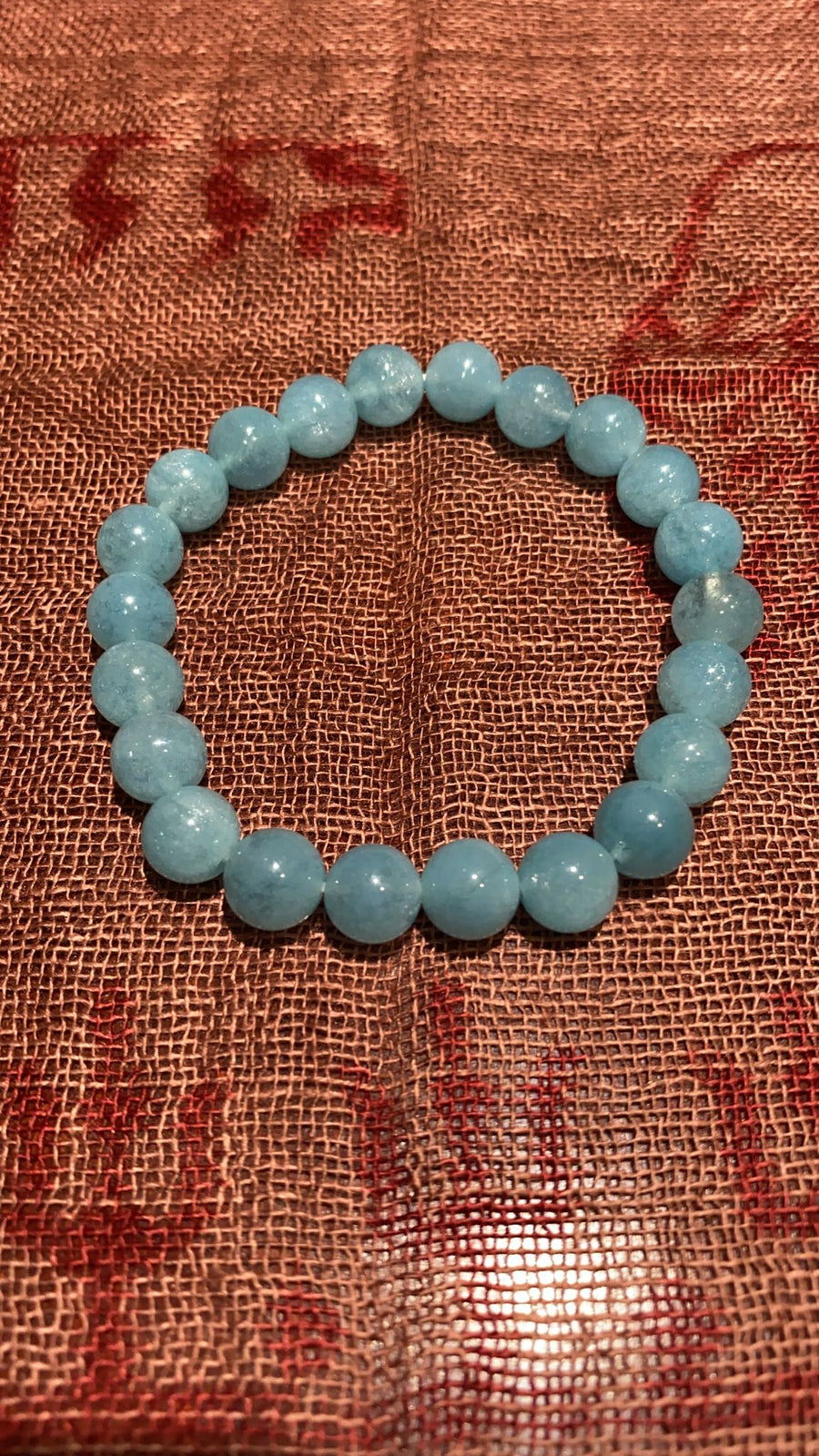 Crystal Dyed Aquamarine Bead Bracelet