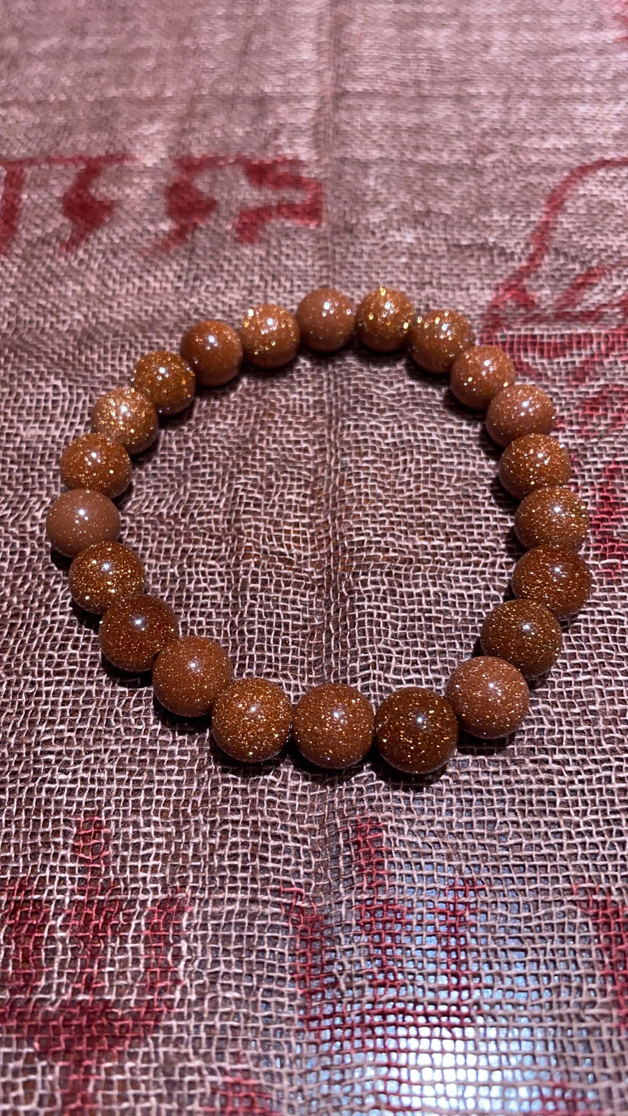 Sunstone Bead Bracelet