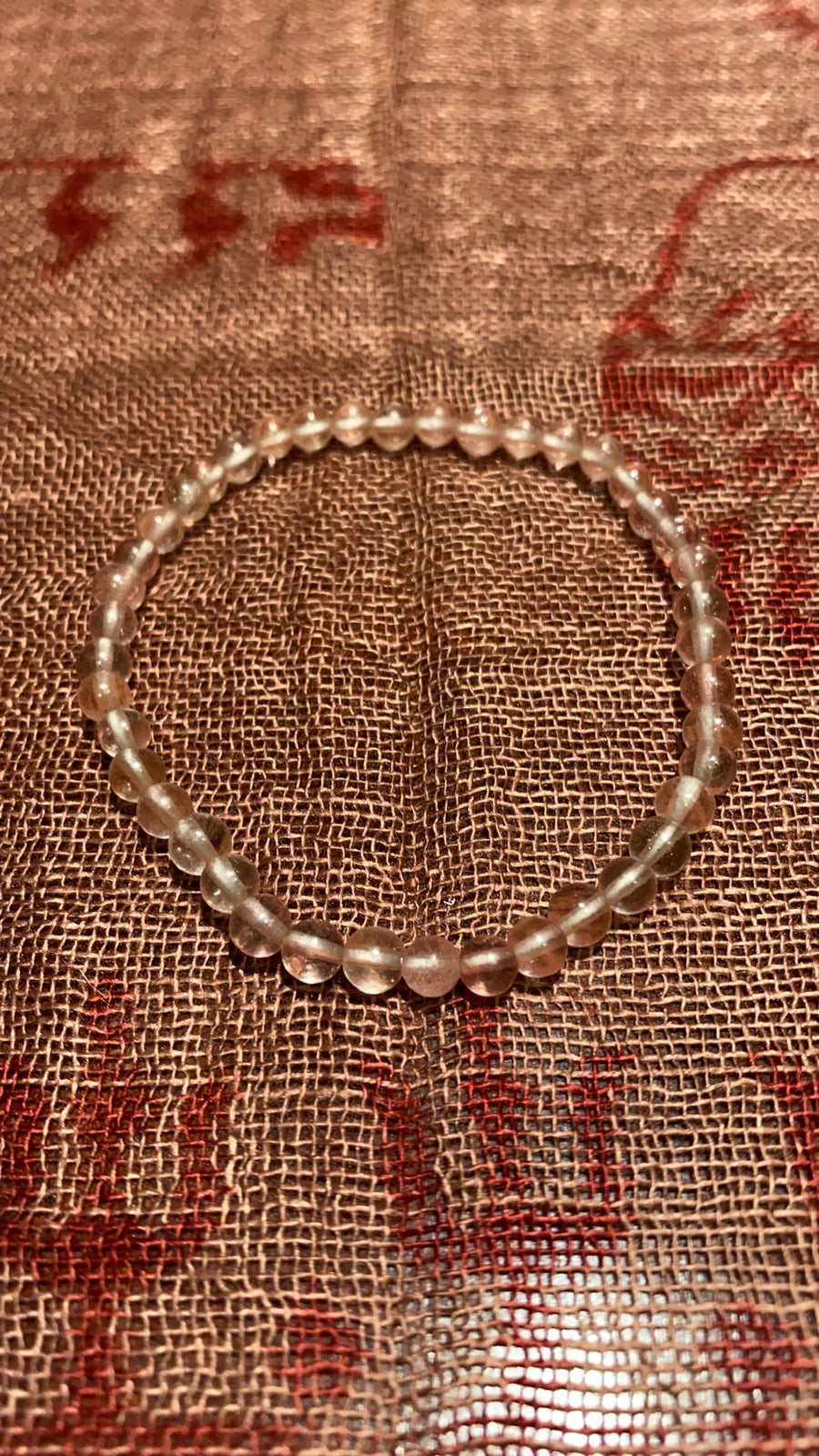 cherry quartz bracelet