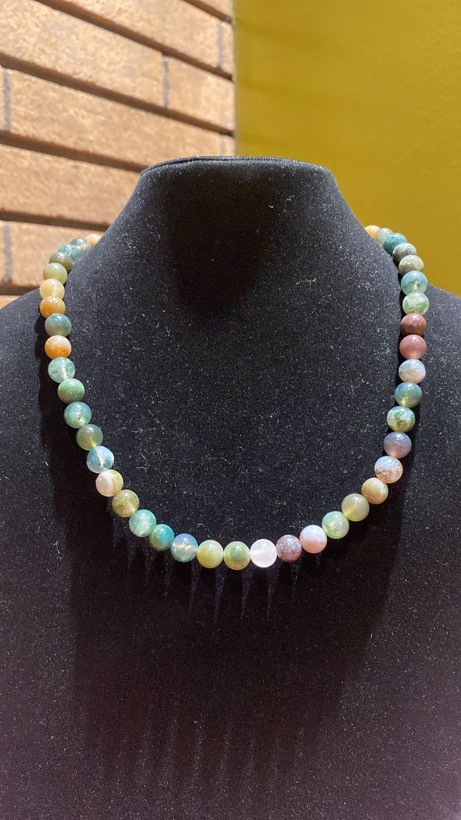 Indian Agate Bead Necklace