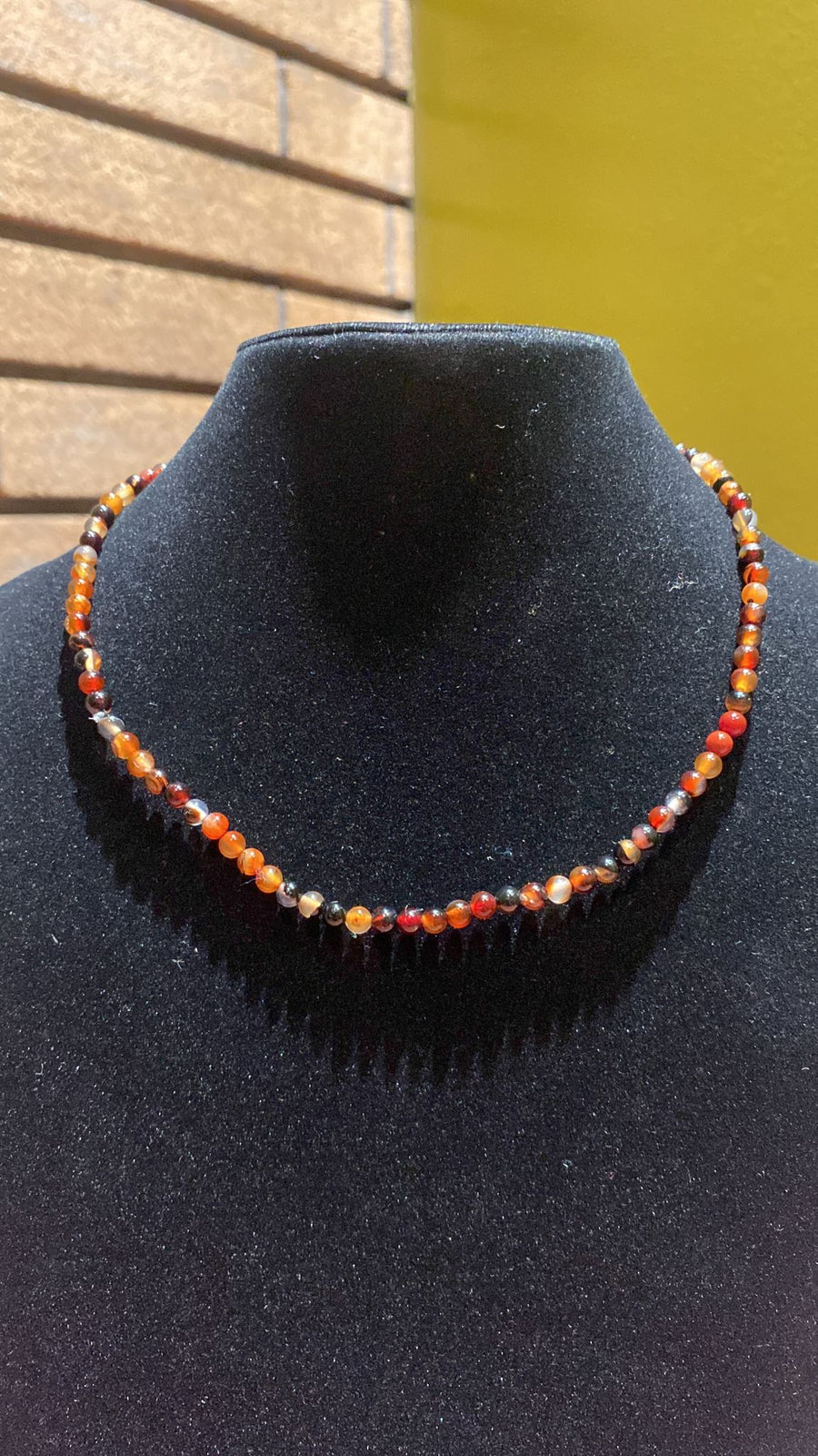 Fire Agate Bead Necklace