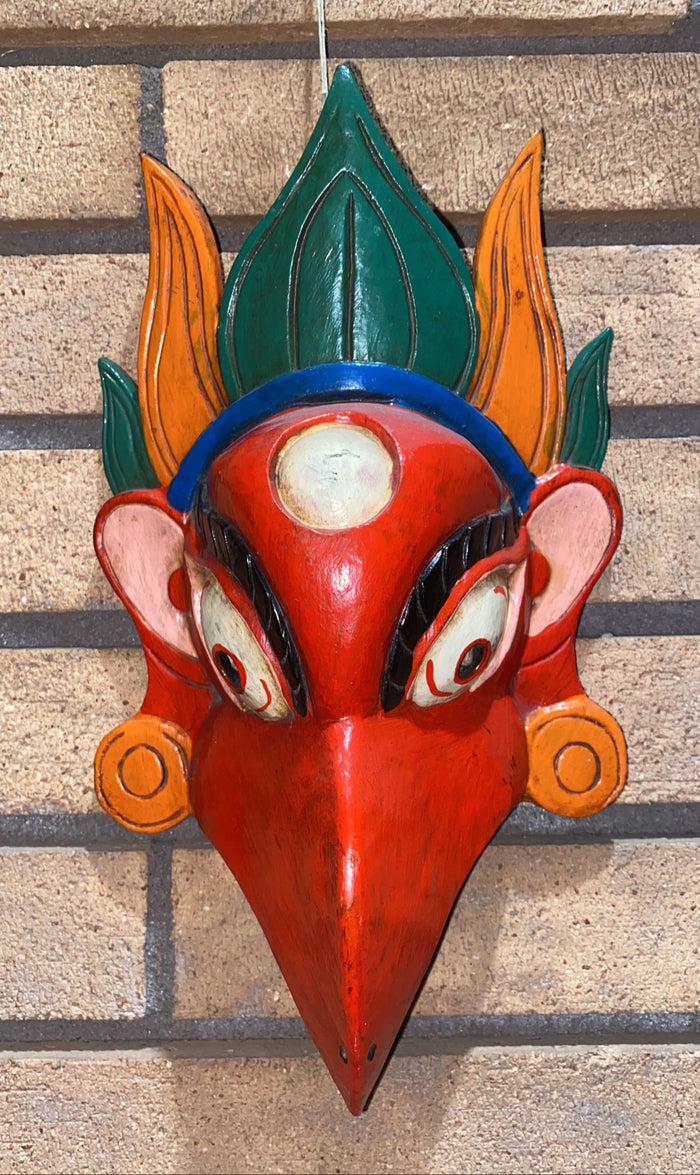 Garuda Hand-Carved Wooden Mask (L)