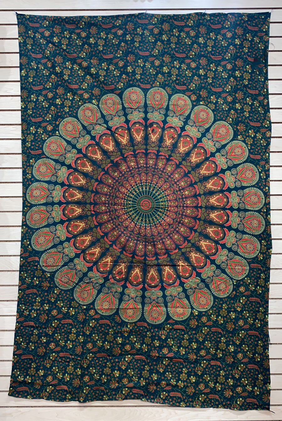 green hippie tapestry