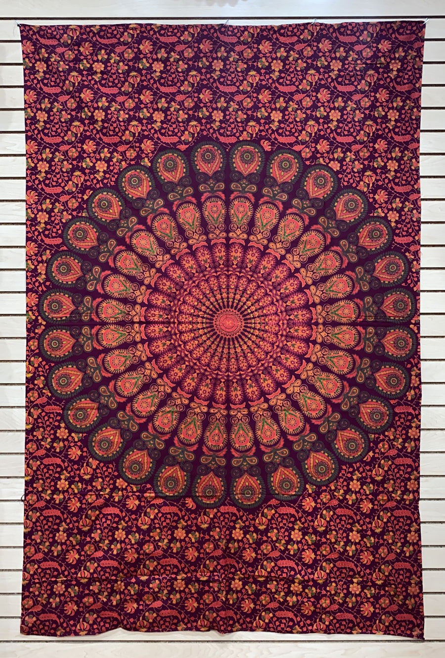 red hippie tapestry