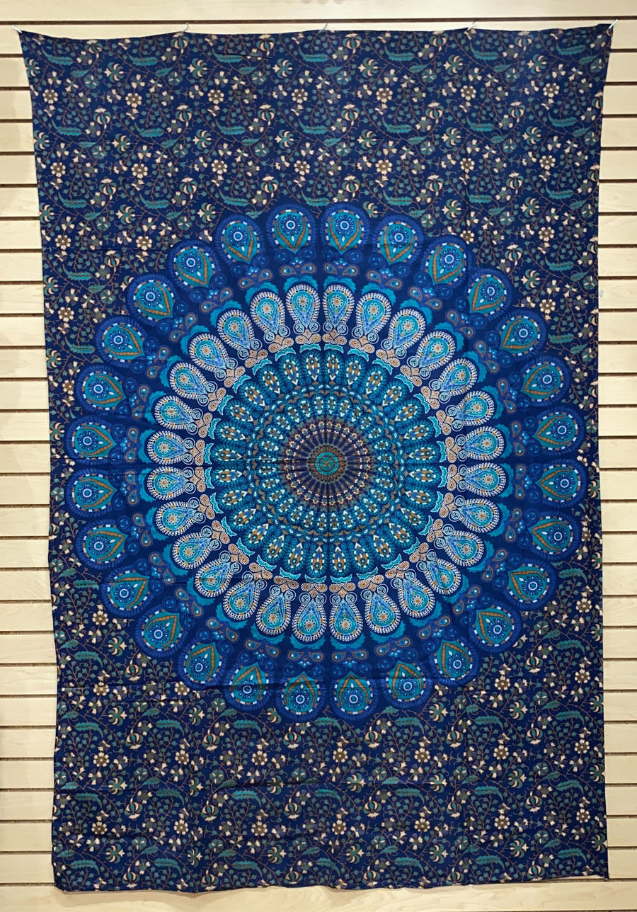 blue hippie tapestry