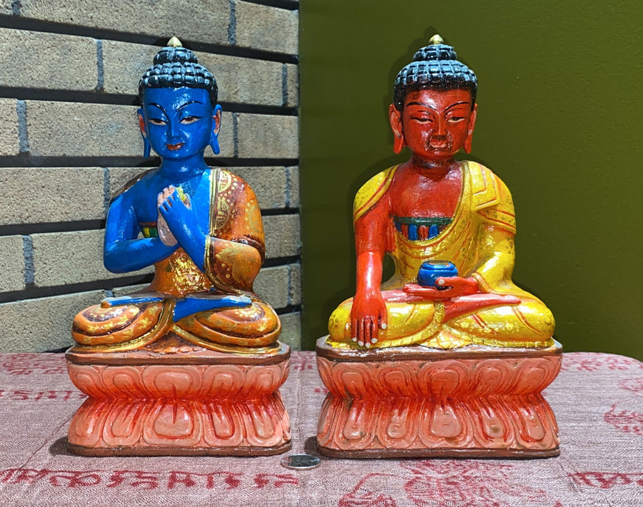 buy hand carved wooden sitting buddha statue in Eugene, OR