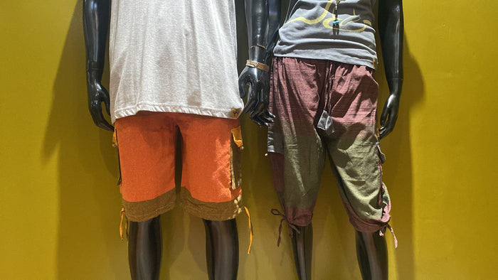 Cotton Cargo Pocket Shorts - Tri Color