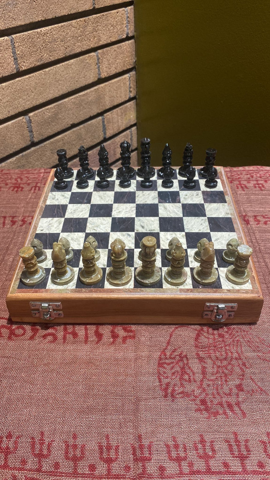 Carved Soapstone Chess Set