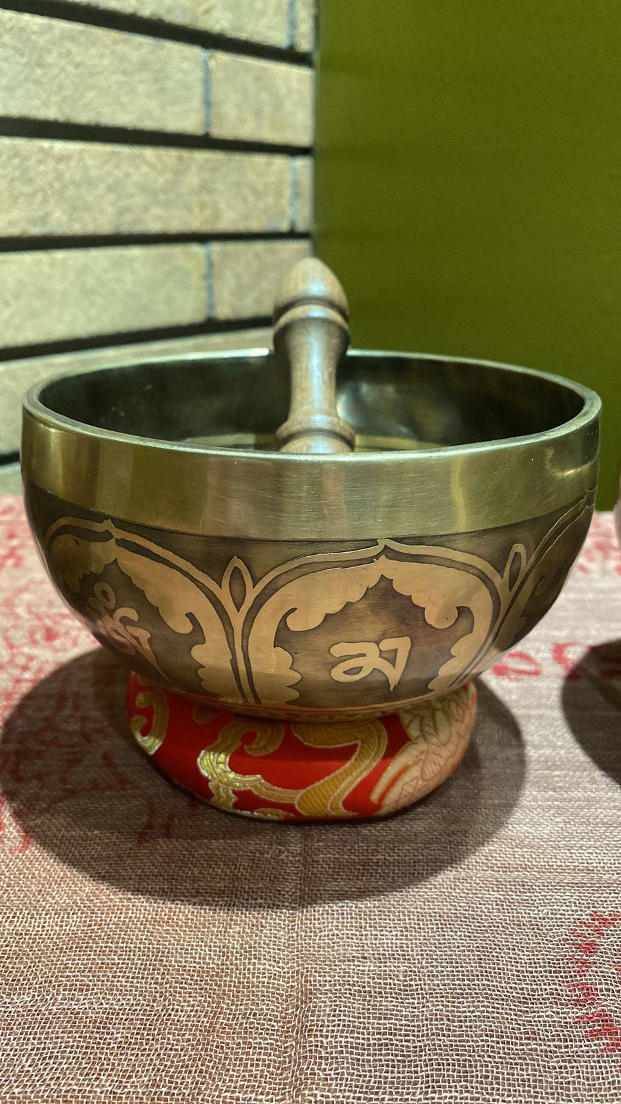 Hand-Pounded 7 Metal Tibetan Singing Bowl Etched w/Buddhist Iconography (Assorted) (M)