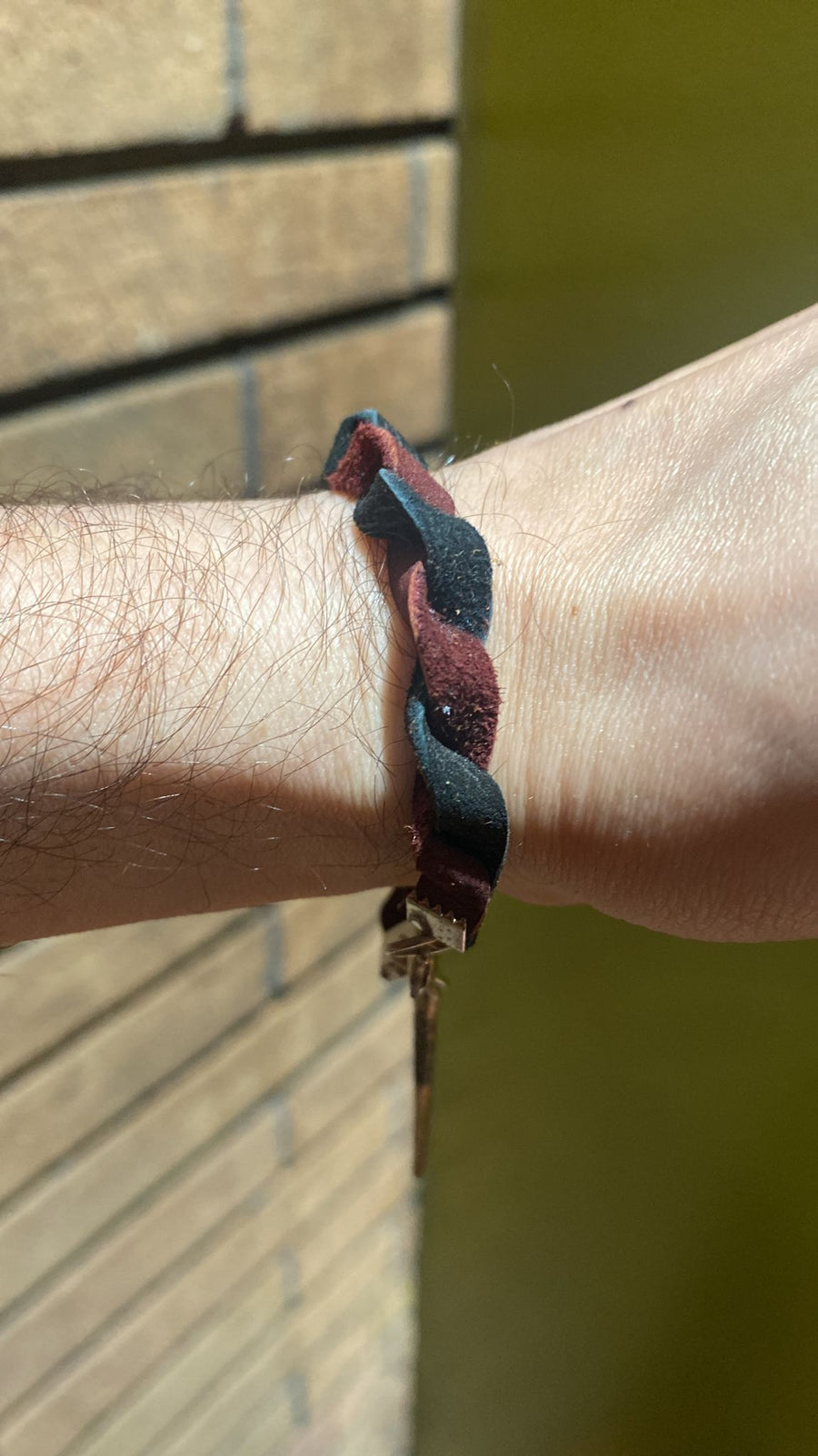 mens thick leather bracelet for sale near me