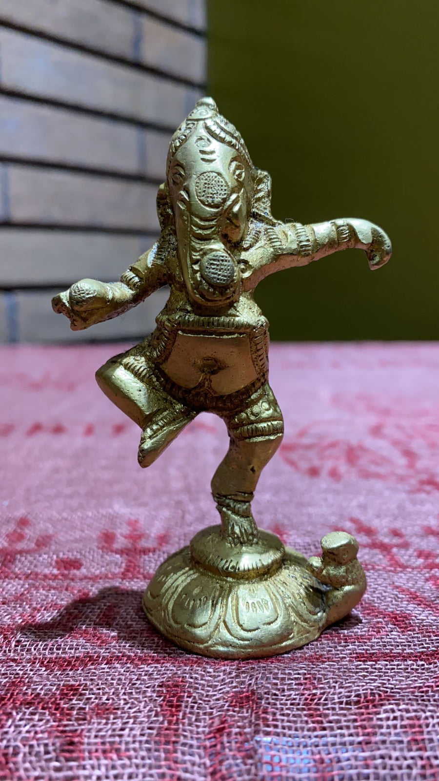 dancing ganesha brass statue