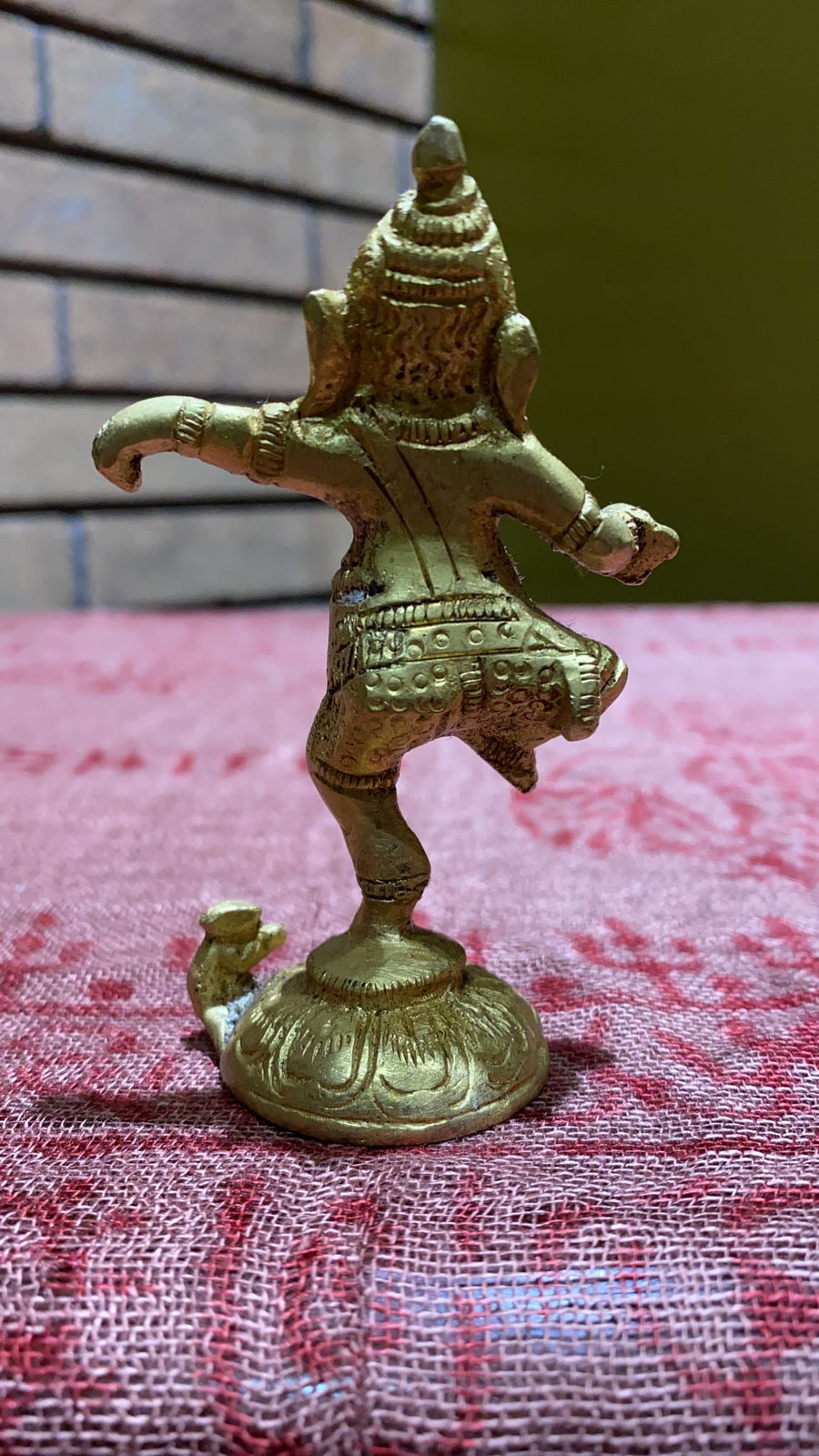 Brass Dancing Ganesh Statue - Medium