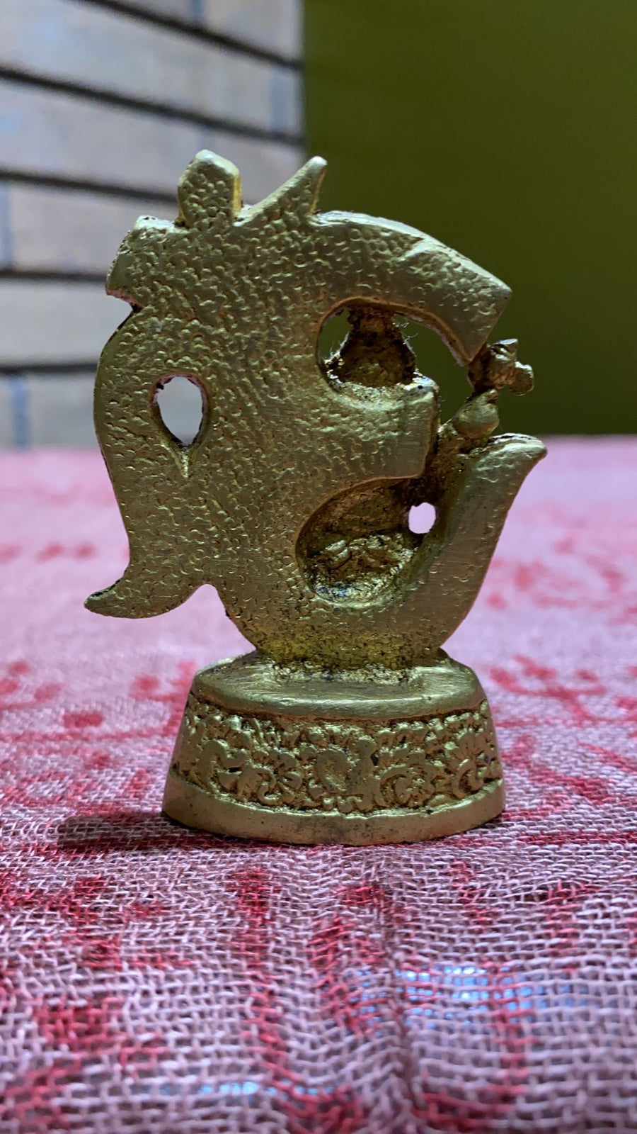 Brass Om Ganesh Statue - Small