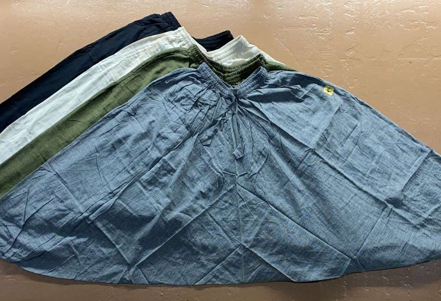 Cotton Harem Pants - Solid Color