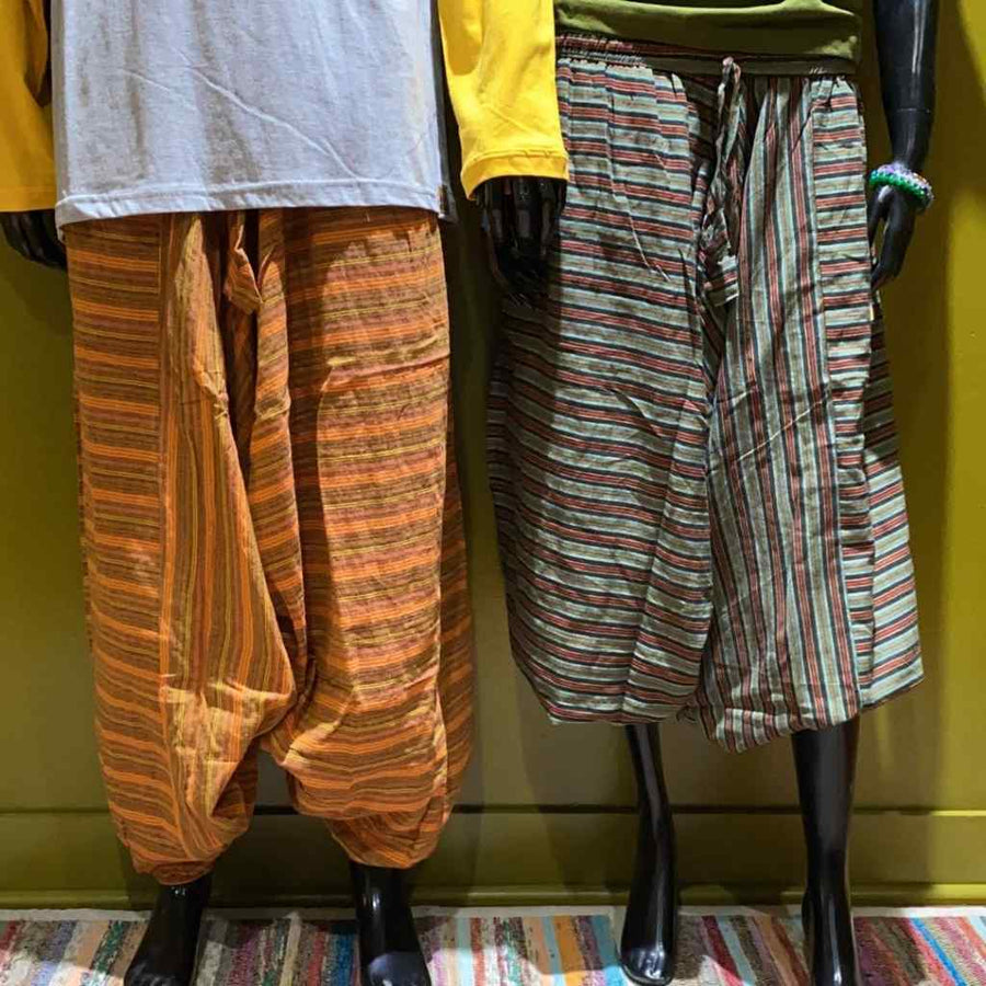 Cotton Harem Pants - Stripes