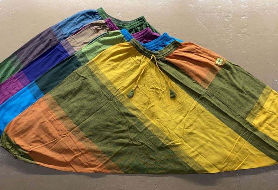 Cotton Harem Pants - Tri-Color