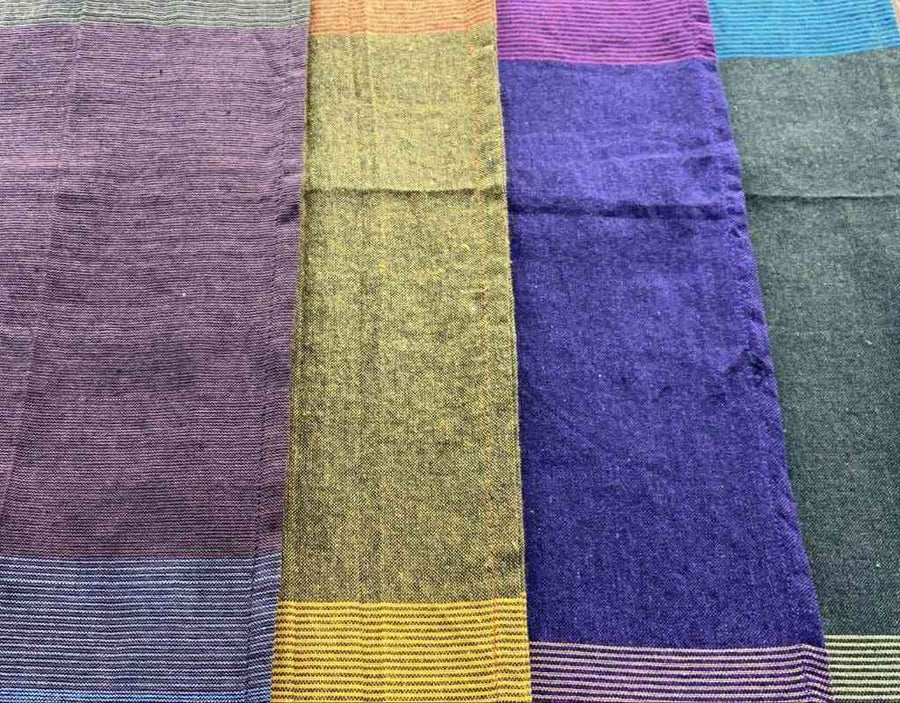 Cotton Straight-Cut Bhutani Trim Wrap Skirt - Tri-Color