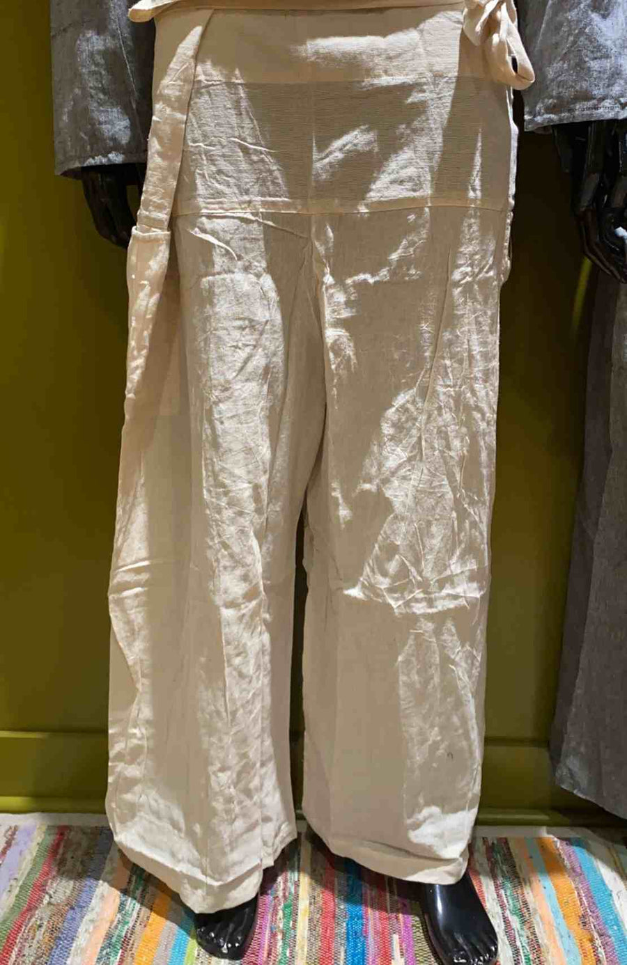 Cotton Thai Fisher Cargo Pocket Pants - Solid