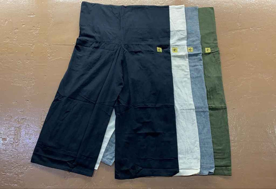 Cotton Thai Fisher Cargo Pocket Pants - Solid