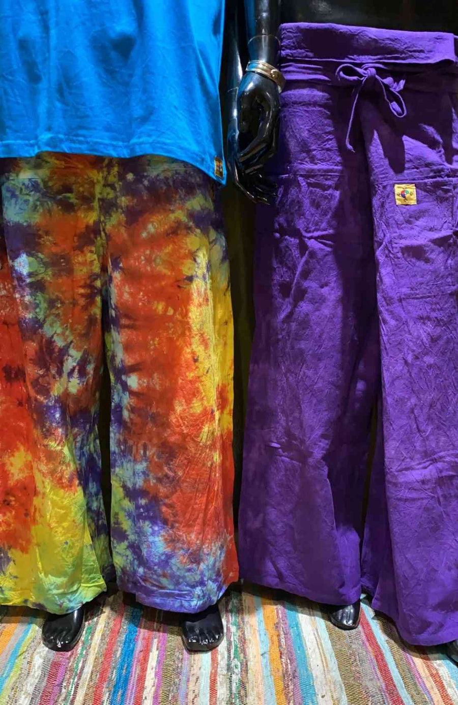 Cotton Thai Fisher Cargo Pocket Pants - Tie-Dye