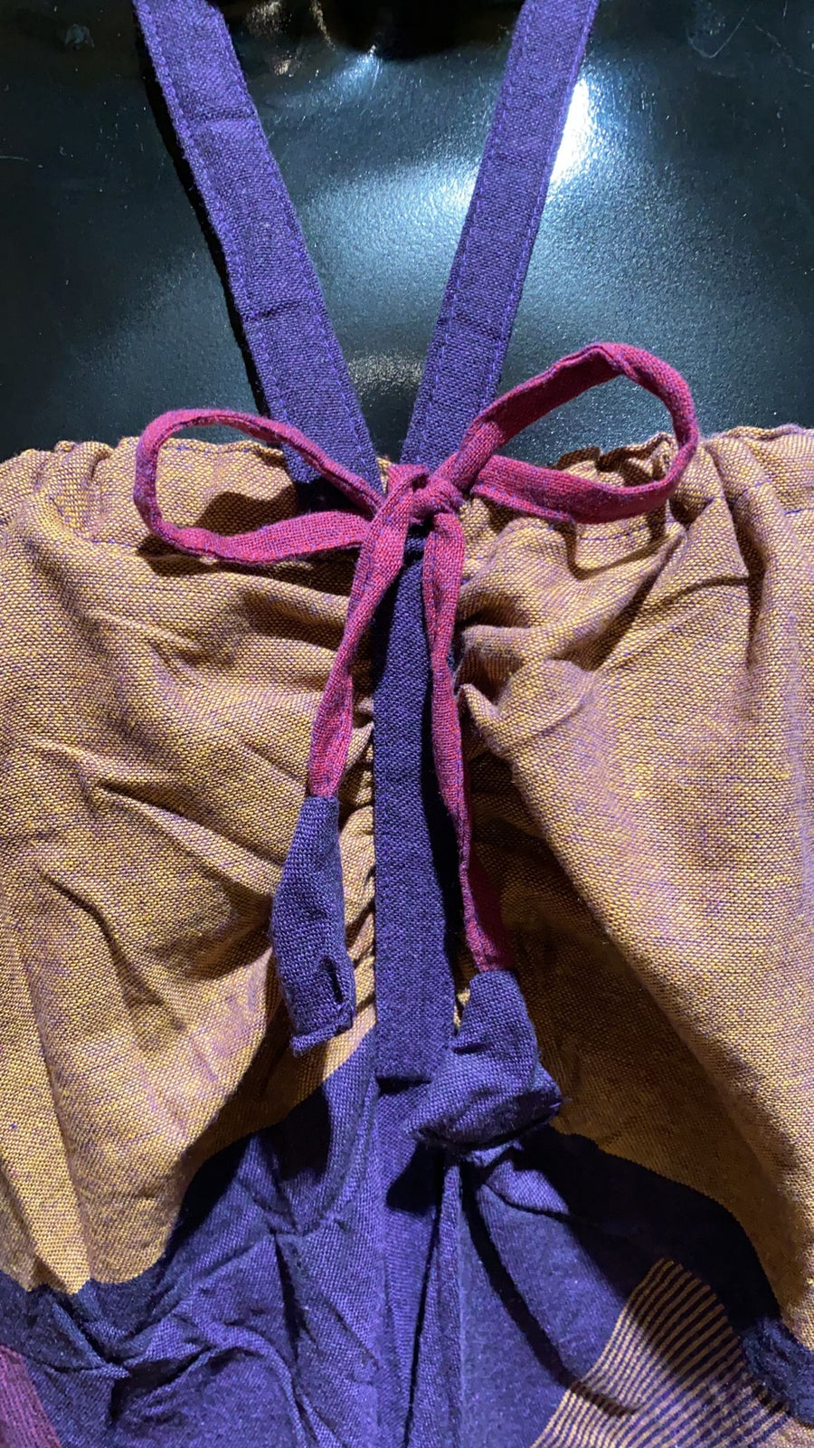 Cotton Full-Length Pixie Dress - Tri-Color