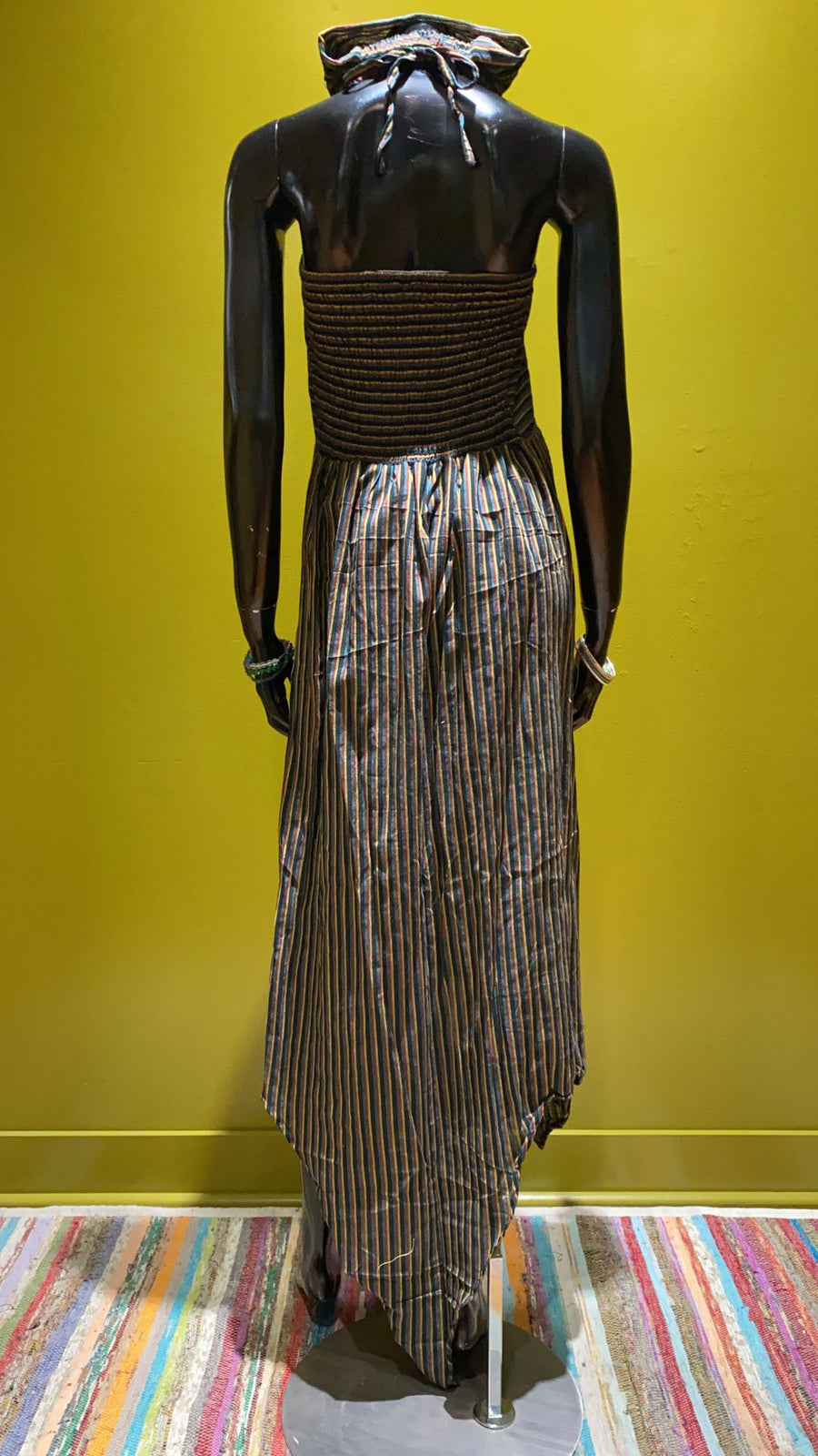 Cotton Full-Length Pixie Dress - Stripes